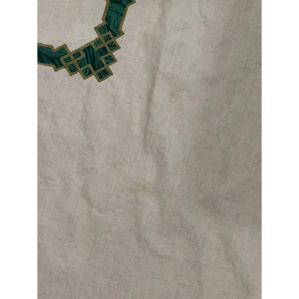 Vintage Christian Dior Tablecloth‎ 60x96 White Green Rectangular Cotton France